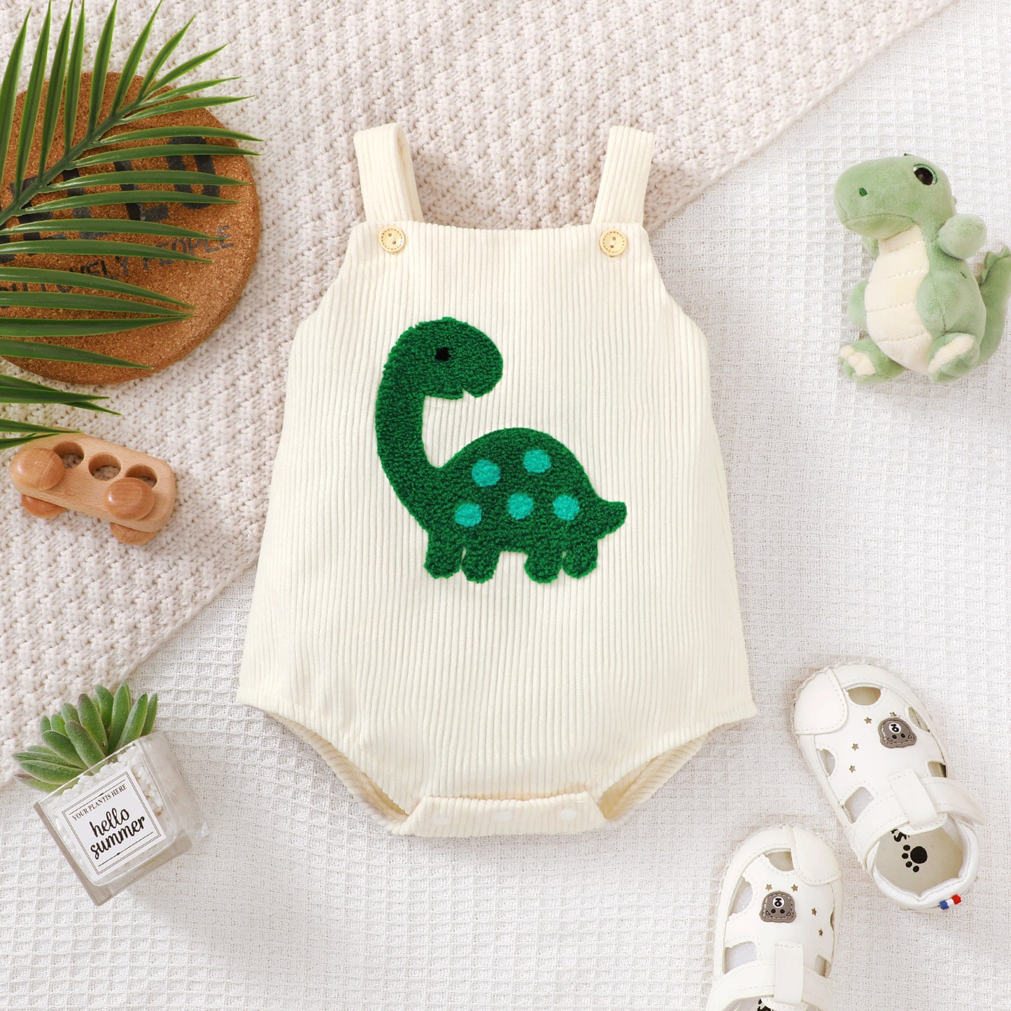 Turtle Embroidery Romper