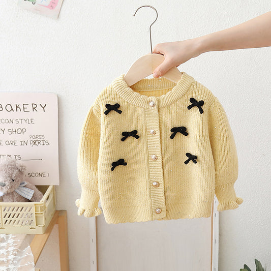 Bow Cardigan Knitted Sweater