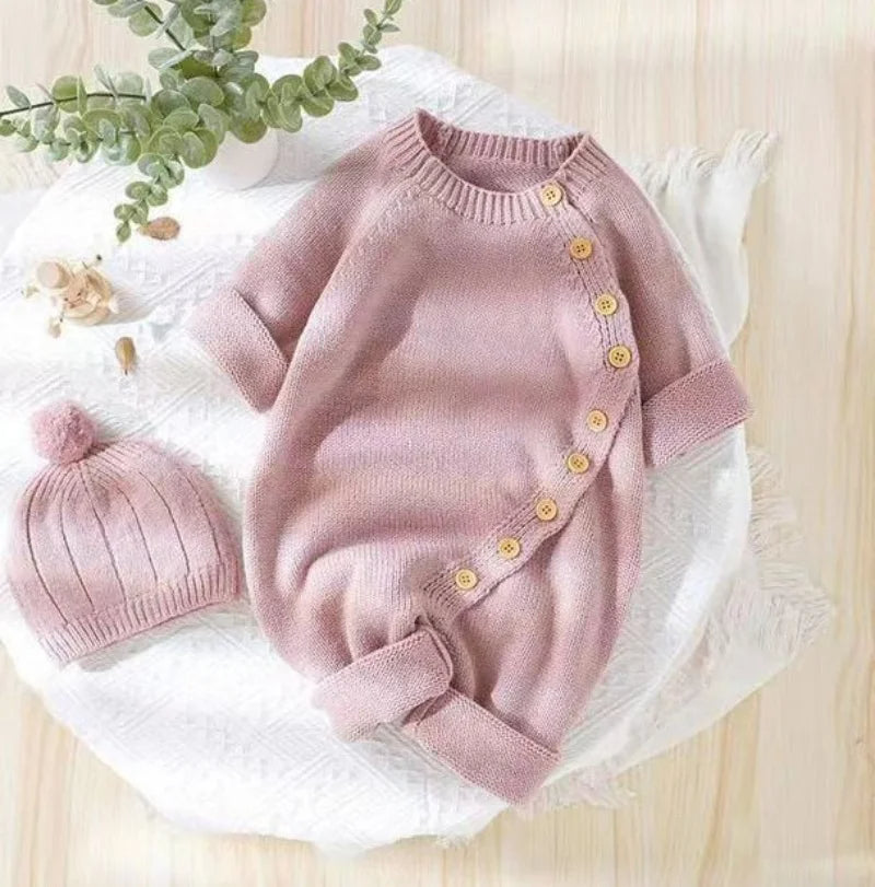 Babies Knit Warm Jumpsuit