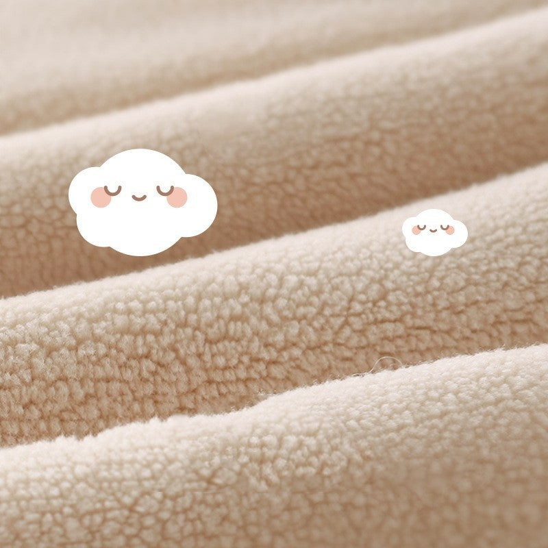 Close-up of soft plush fleece texture
