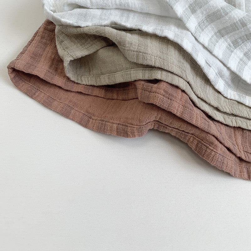 Stacked striped henley shirts
