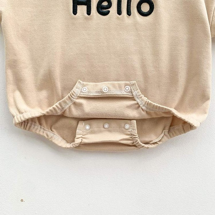 HELLO Round Neck Bodysuit