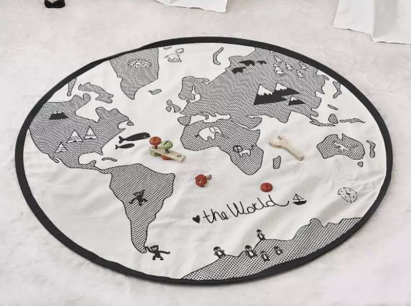 World Map Rug