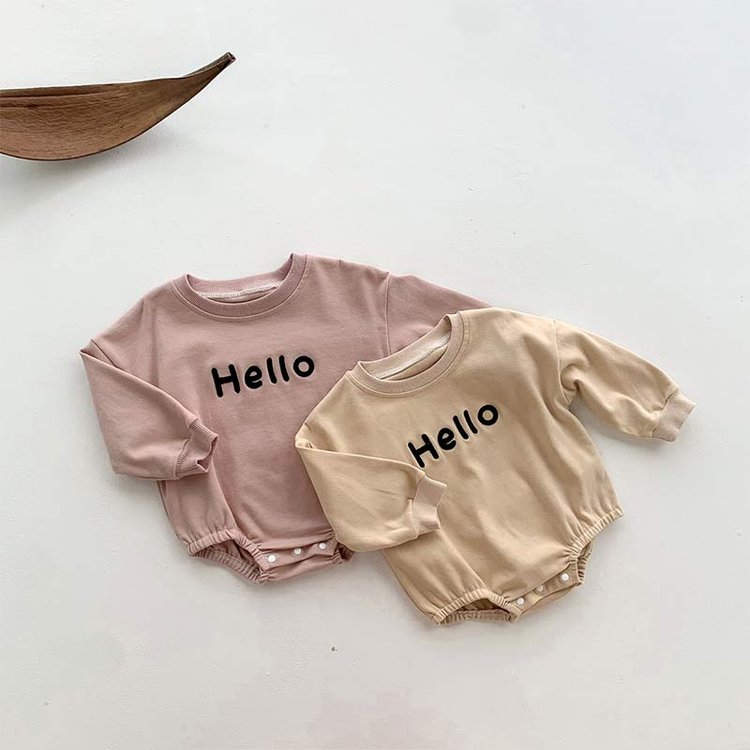 HELLO Round Neck Bodysuit