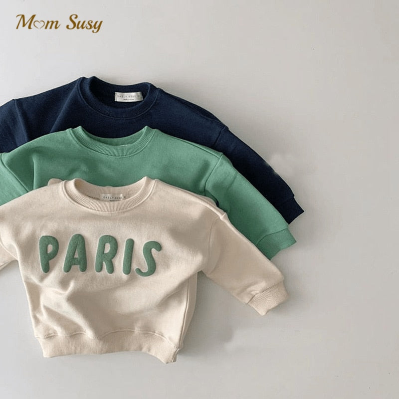 PARIS Fleece Lined Sweatshirt