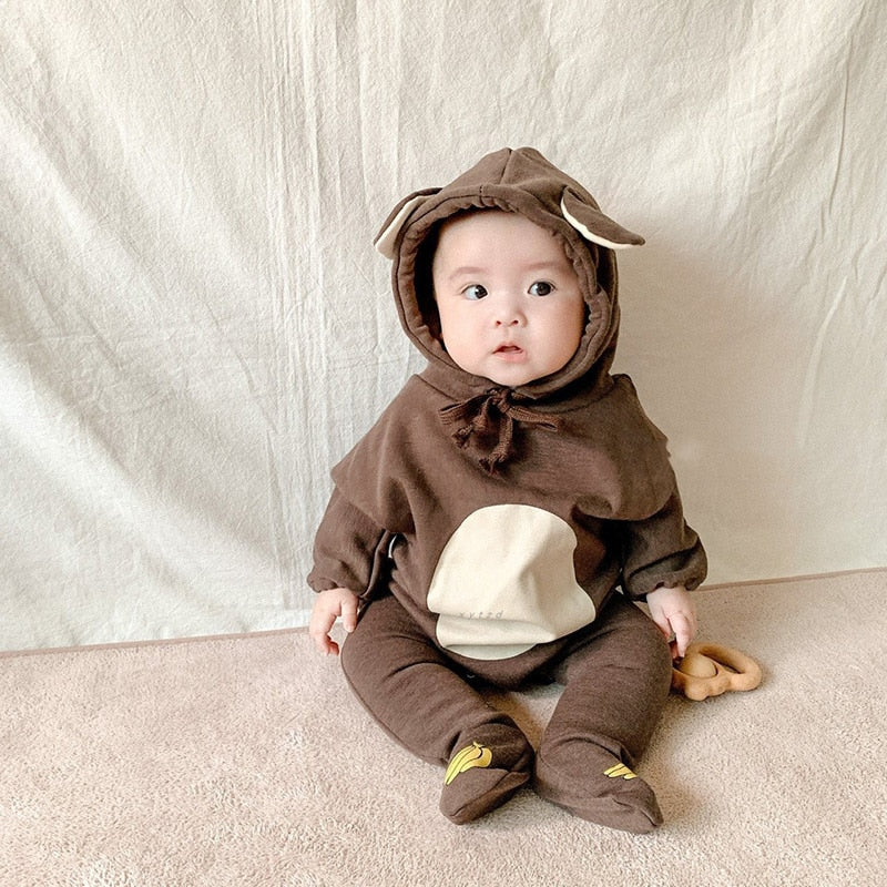 Cute Bear Bodysuit & Banana Leggings