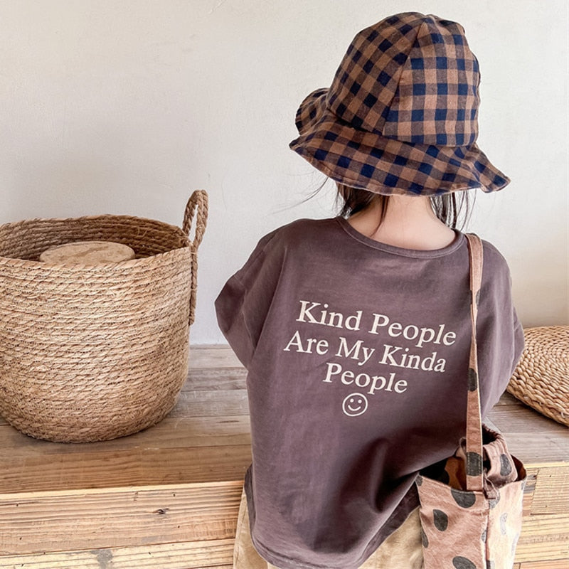 Kind People Are My Kinda People Print Loose Pullover