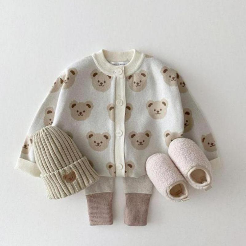 Bear Jacquard Cardigan