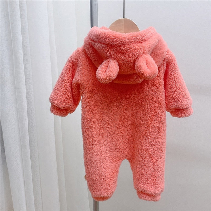 Zipper Style Hooded Bear Romper