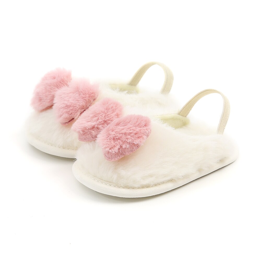 Plush Bowknot Slippers