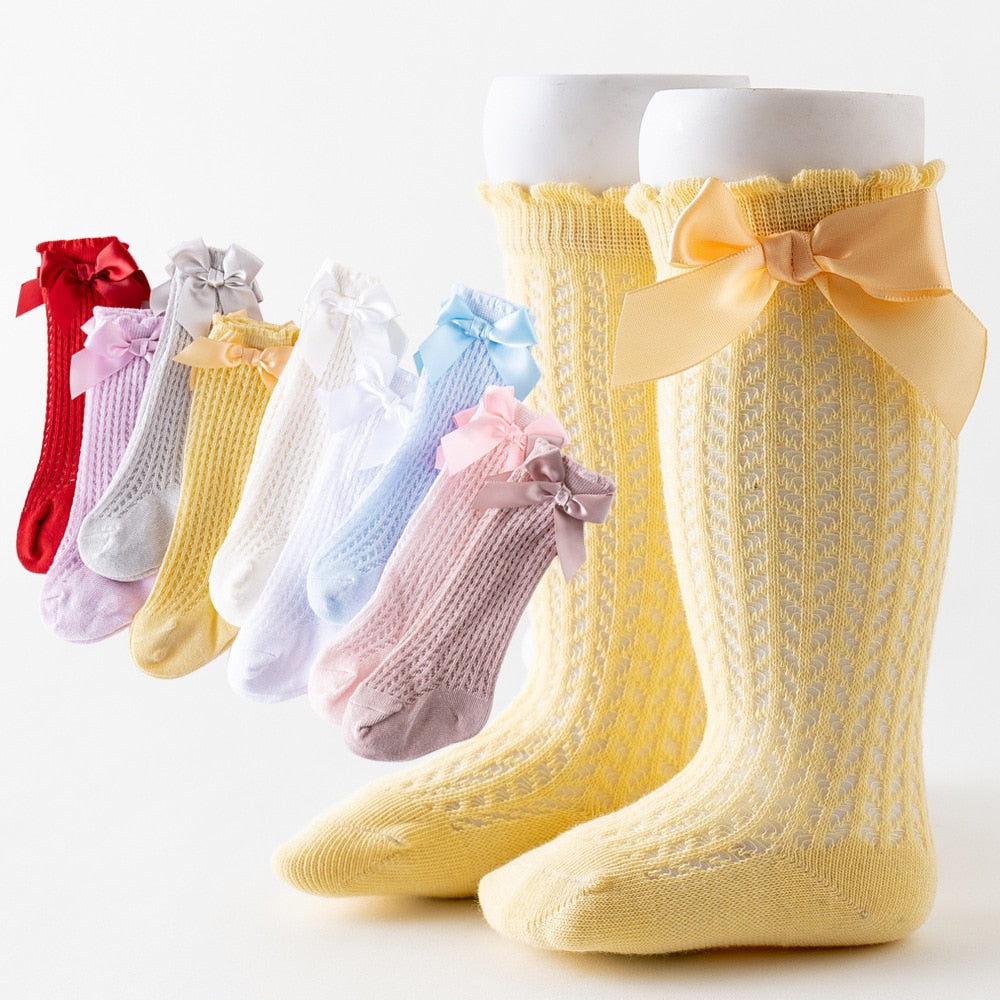 Bowknot Mesh Socks