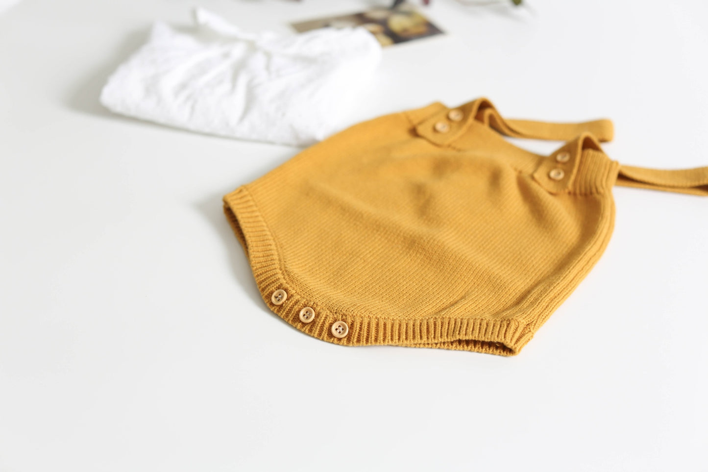Knitted Sleeveless Overalls & Shirt & Pants