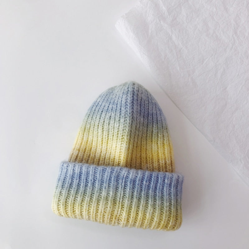 Gradient Color Soft Wool Beanie