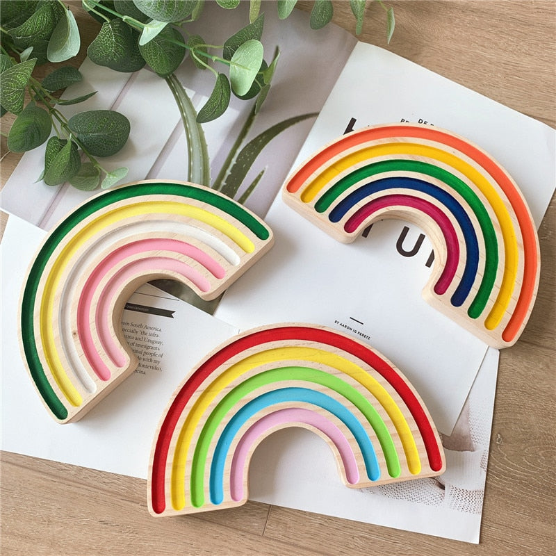 Wooden Rainbow Blocks