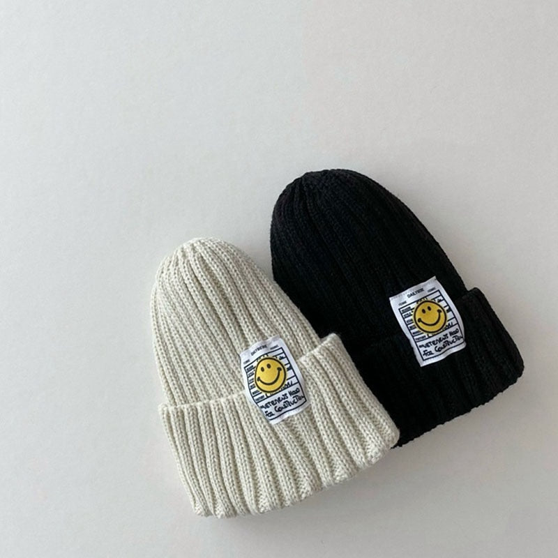 Smiley Face Patch Beanie