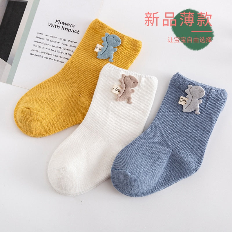 3 Pairs/Lot Cartoon Patch Socks