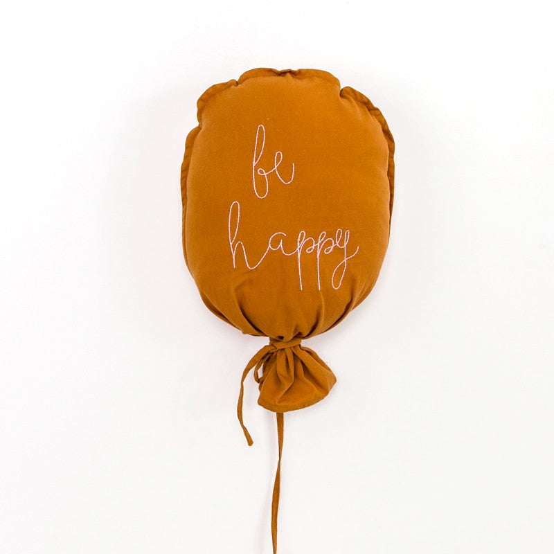 Be Happy Hanging Cotton Balloon Pillow