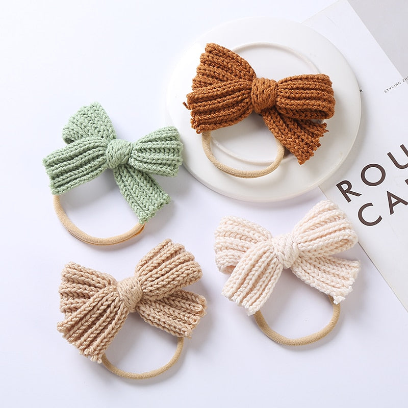 Cute Wool Bow Elastic Hairband