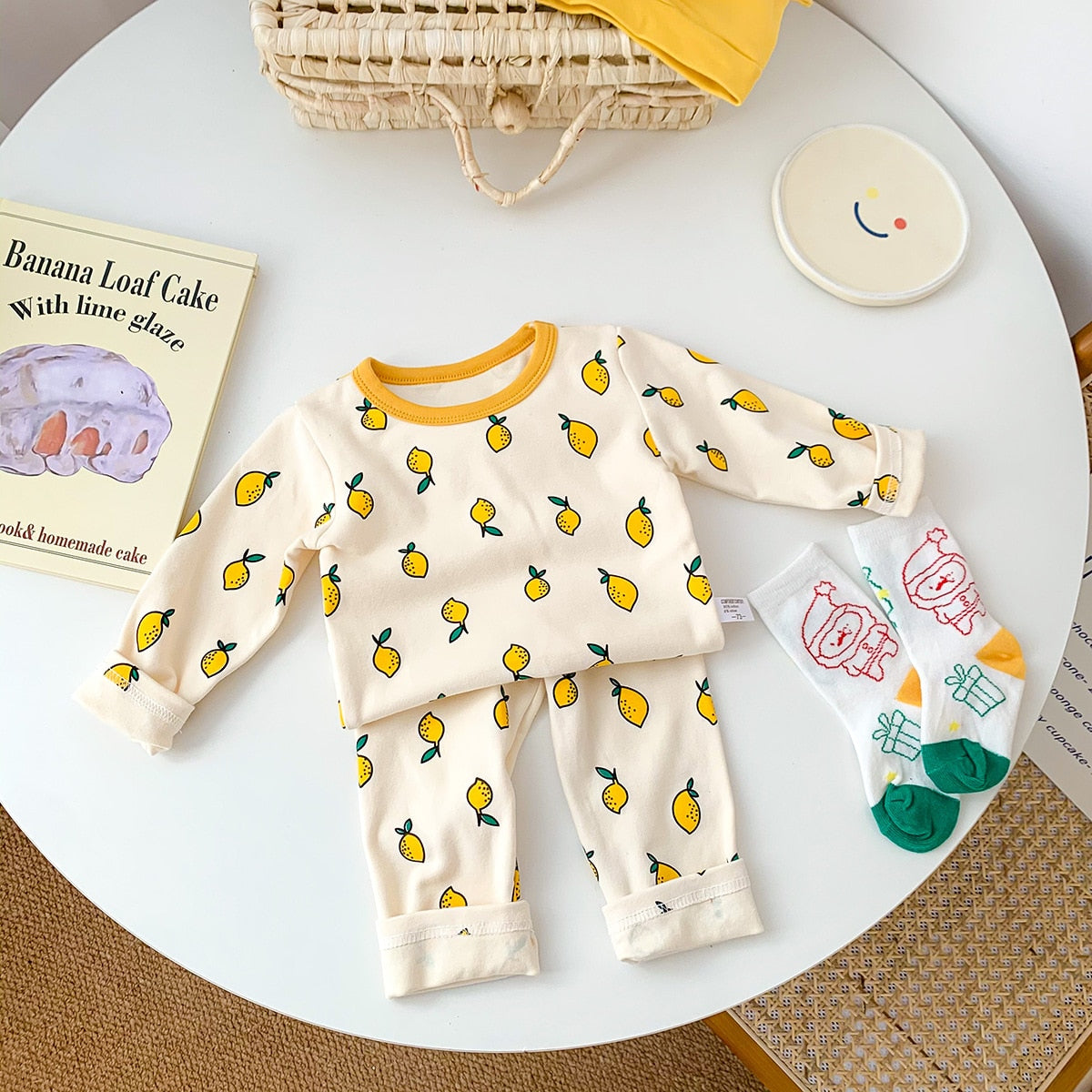 Cartoon Print Pajamas Set