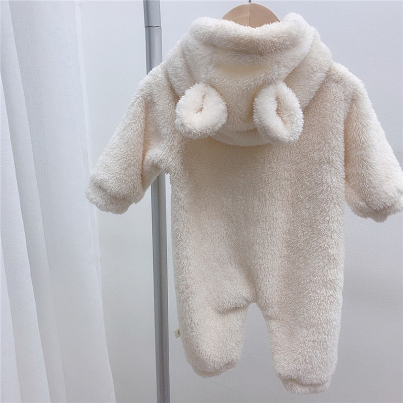 Zipper Style Hooded Bear Romper