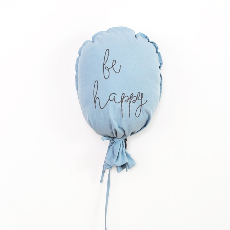 Be Happy Hanging Cotton Balloon Pillow