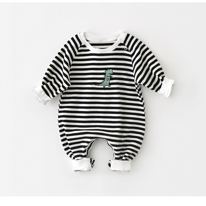 Dino Striped Romper