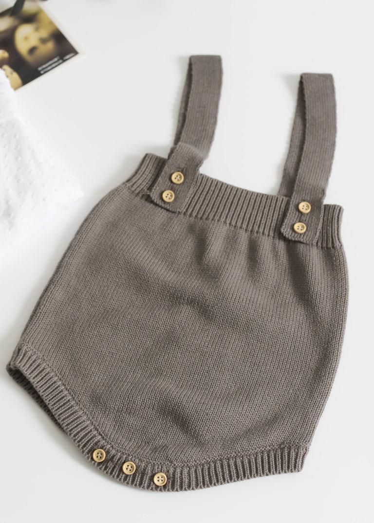 Knitted Sleeveless Overalls & Shirt & Pants