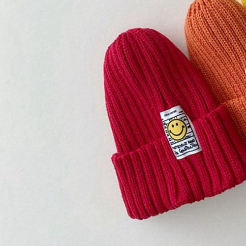 Smiley Face Patch Beanie