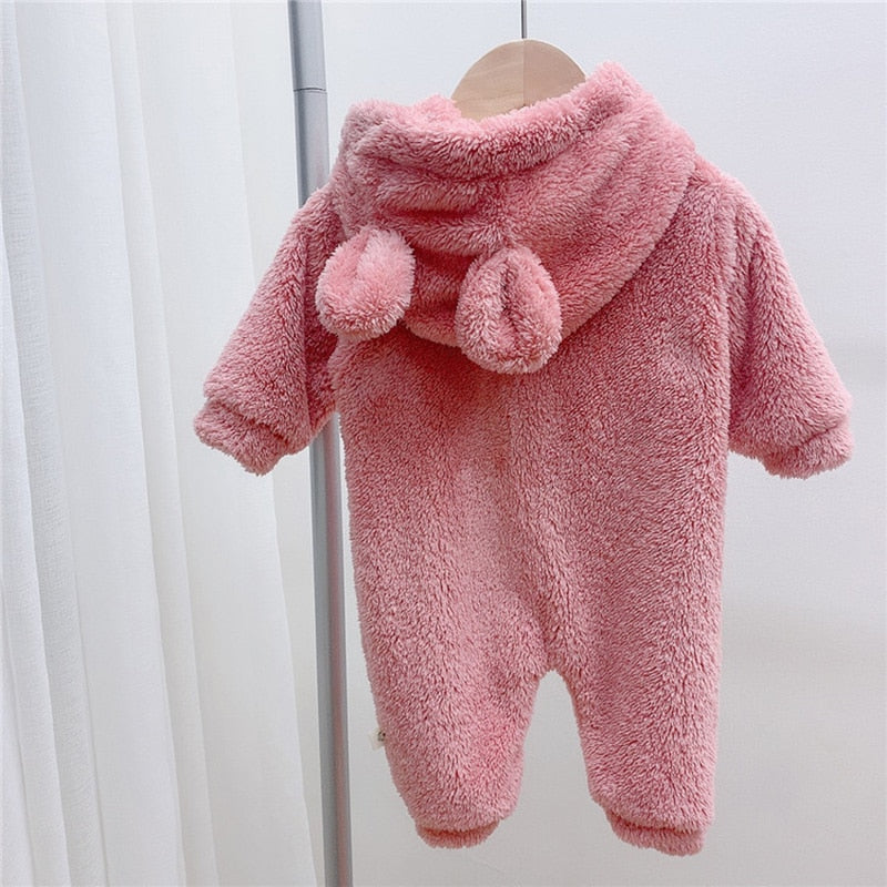 Zipper Style Hooded Bear Romper