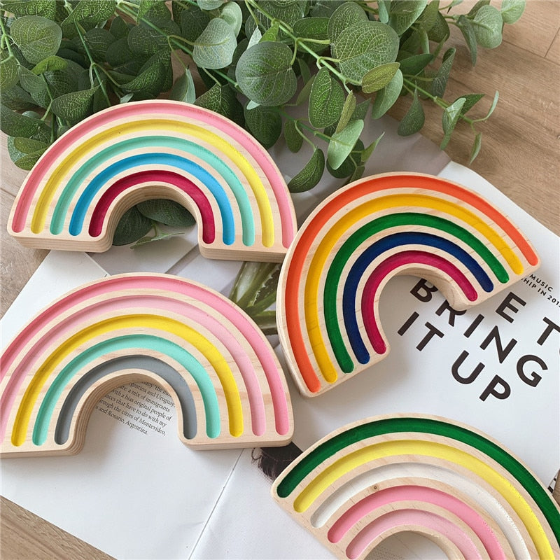 Wooden Rainbow Blocks