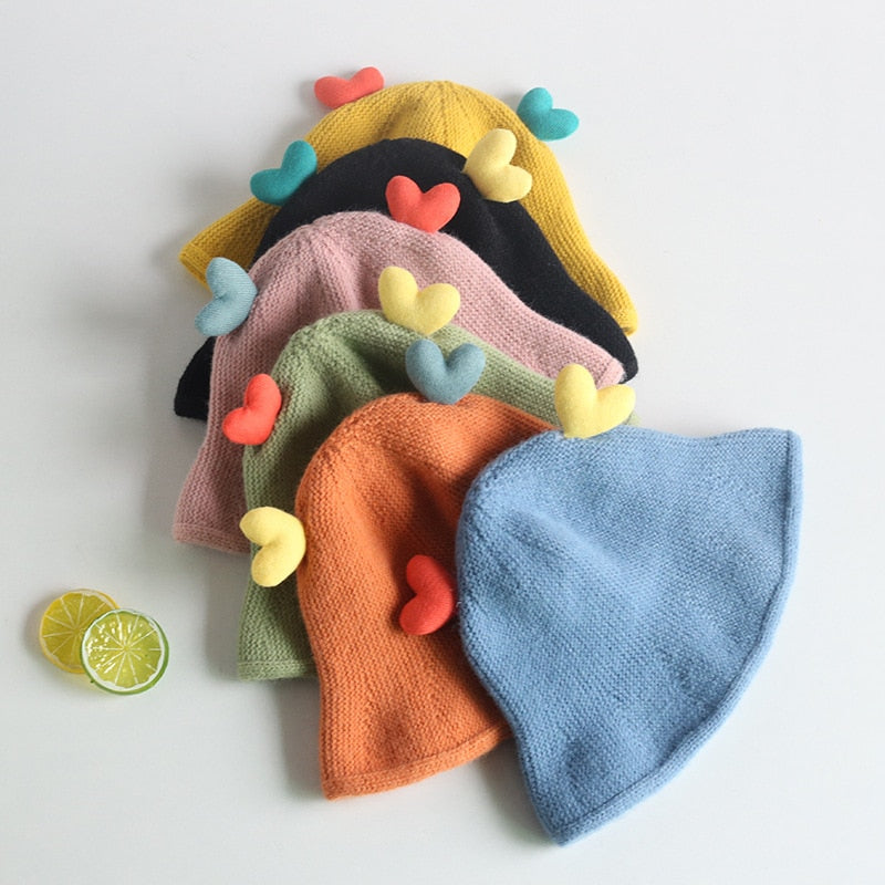 Candy Color Heart-Shaped Fisherman Hat