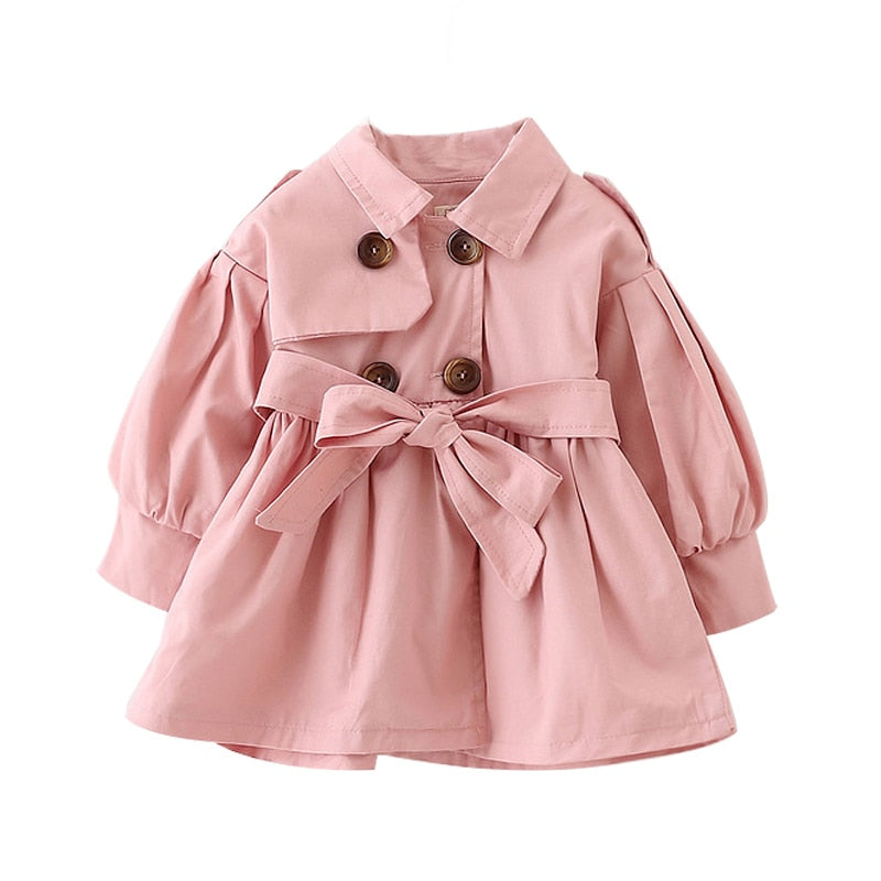 Ruffle Solid Color Coat