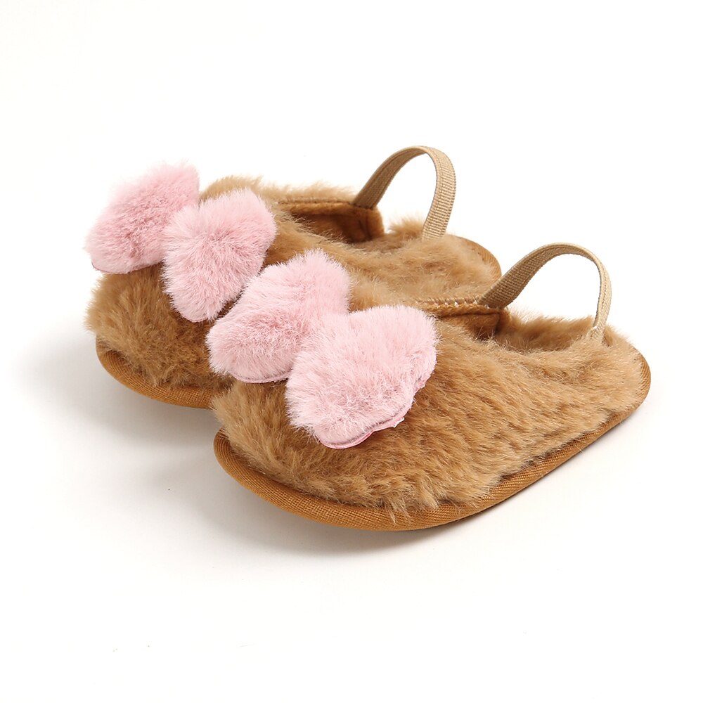 Plush Bowknot Slippers