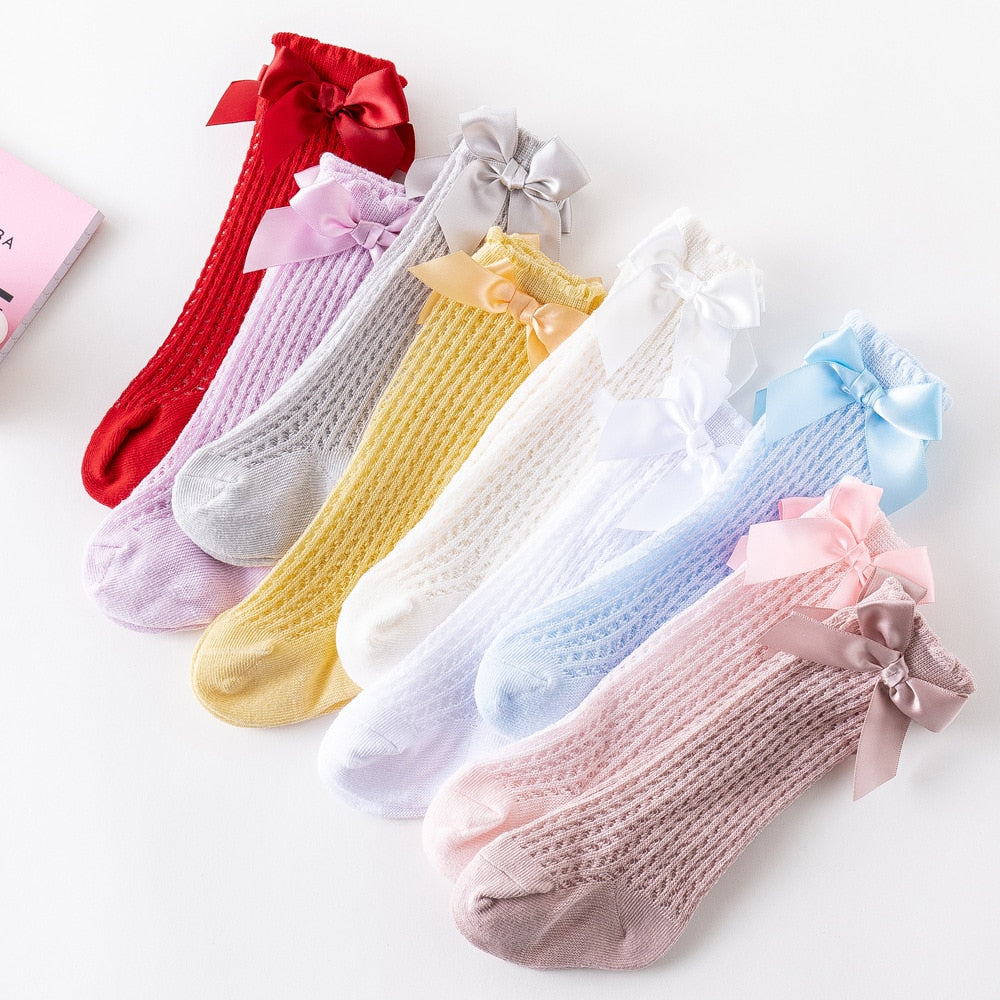 Bowknot Mesh Socks