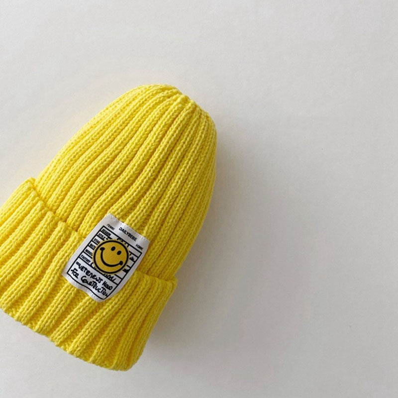 Smiley Face Patch Beanie