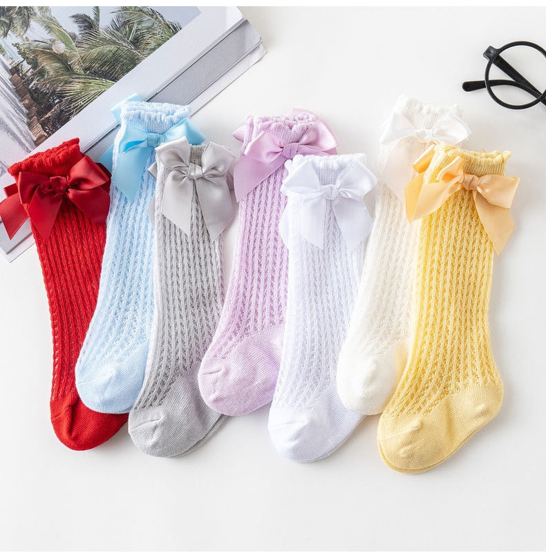 Bowknot Mesh Socks