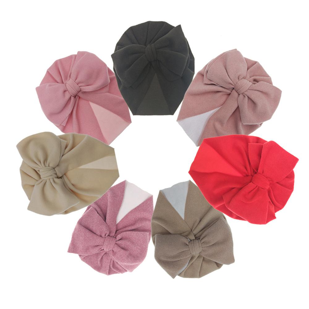 Solid Color Bow Knot Turban