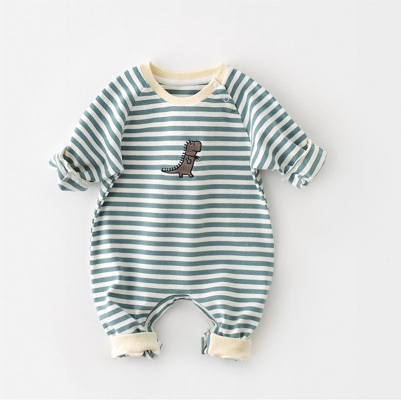 Dino Striped Romper