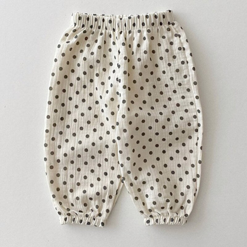 Polka Pattern Loose Trousers