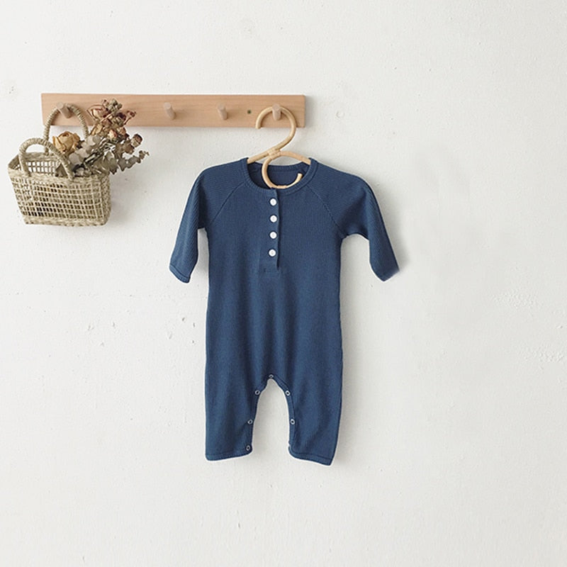 Cotton Button Up Jumpsuit