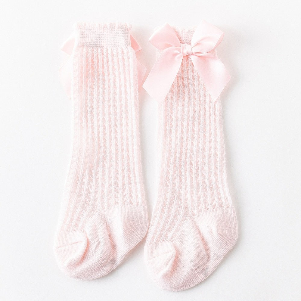 Bowknot Mesh Socks