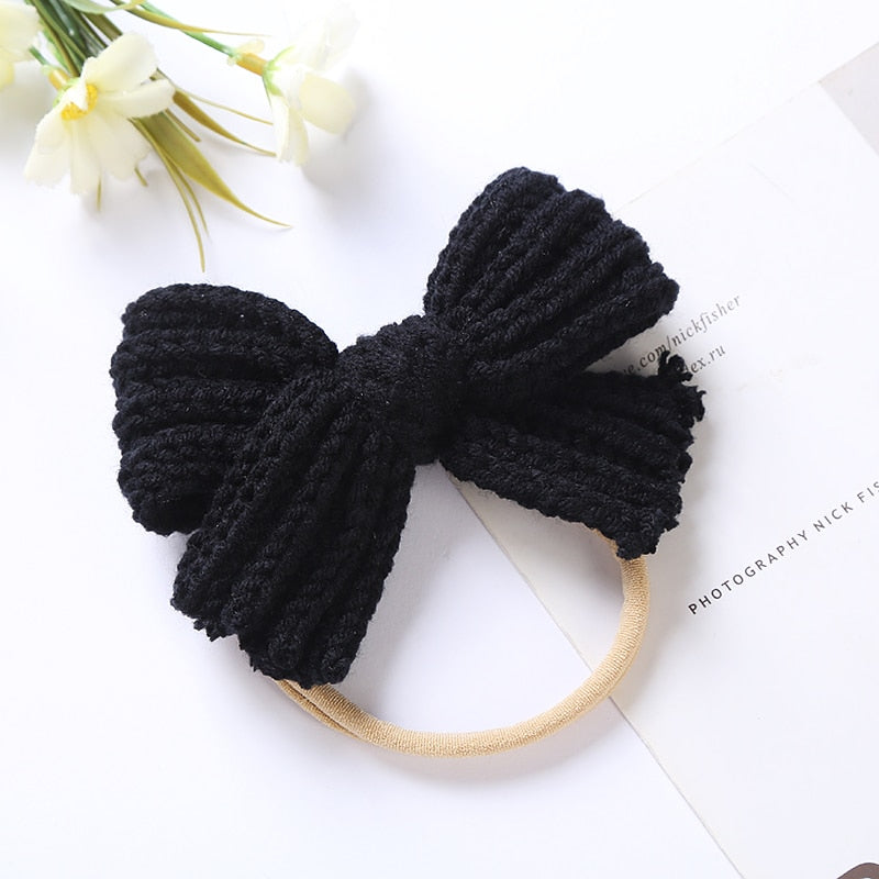 Cute Wool Bow Elastic Hairband