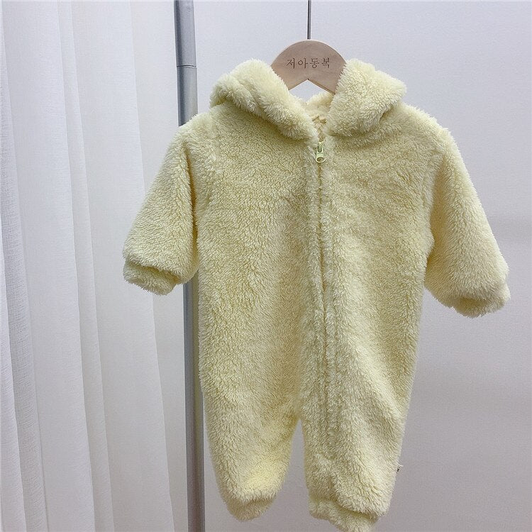 Zipper Style Hooded Bear Romper