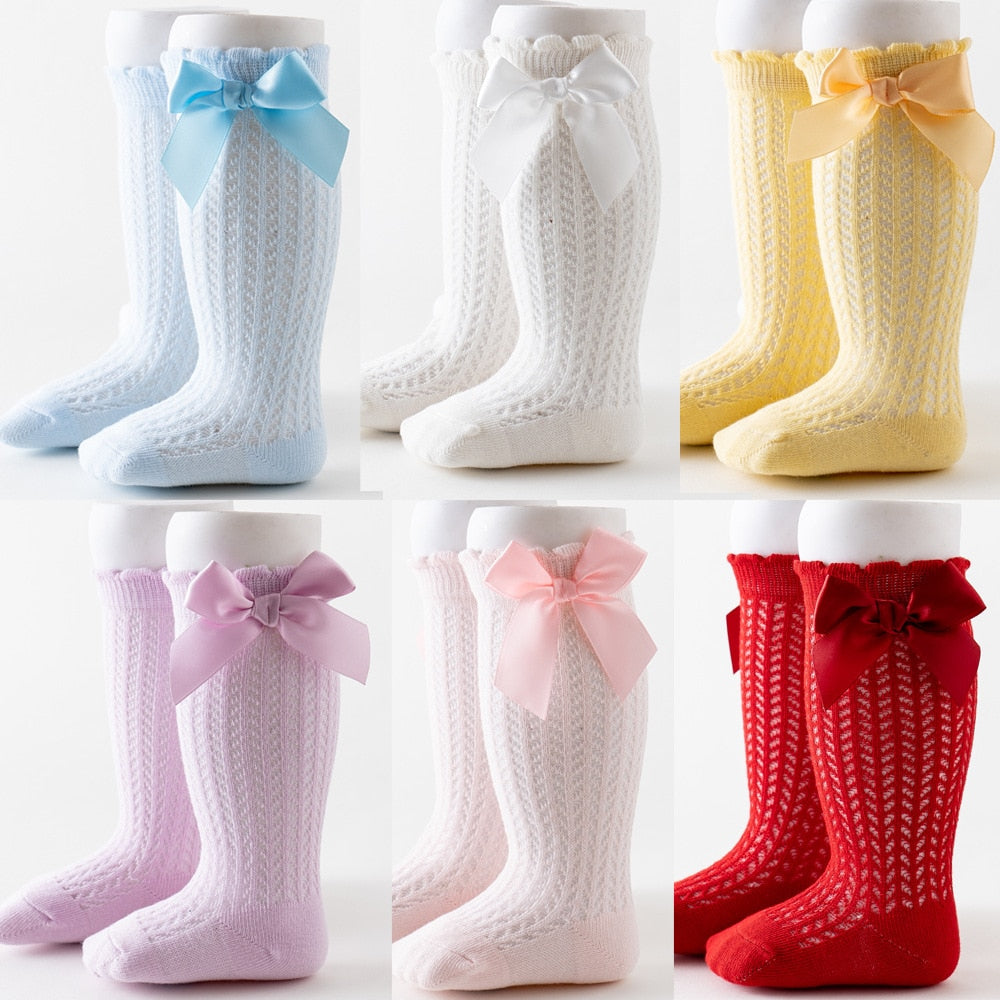 Bowknot Mesh Socks