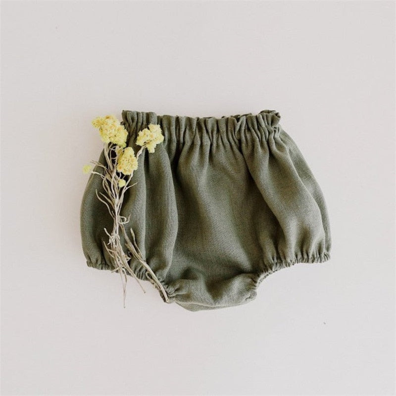 Vintage Linen Blouse & Shorts