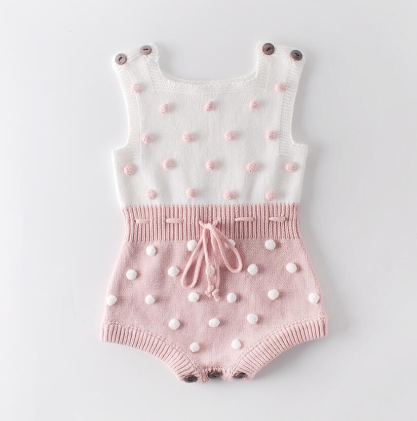 Pompoms Knitted Romper