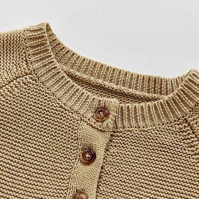 Quarter Button Up Raglan Sleeve Knit Bodysuit With Hat