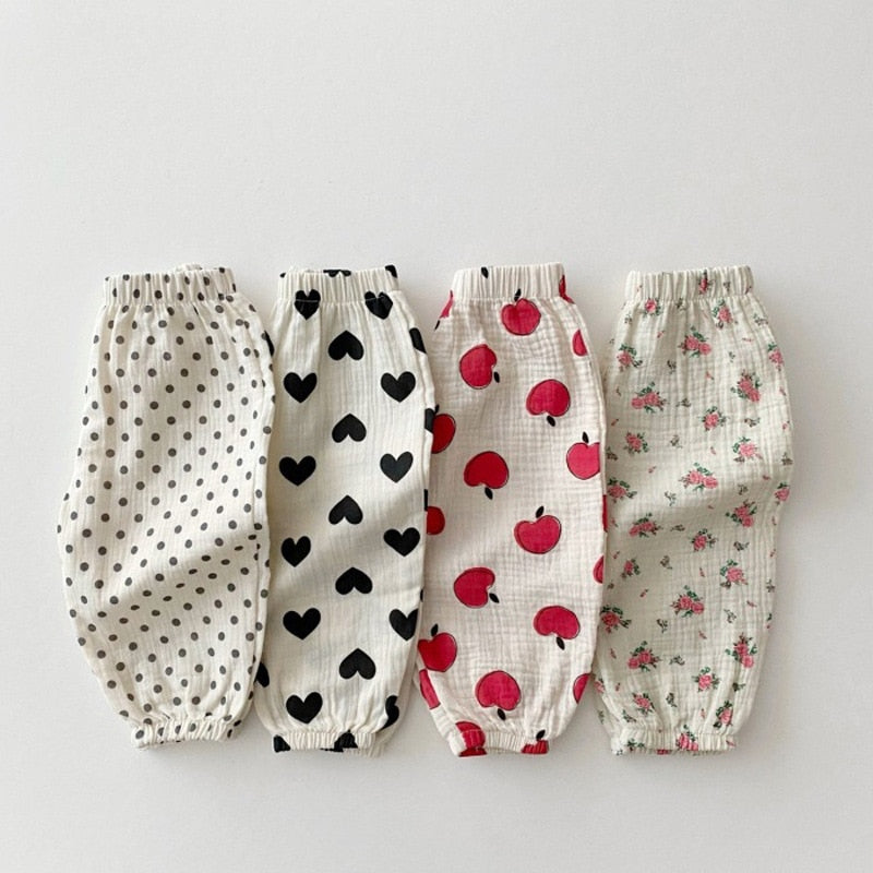 Polka Pattern Loose Trousers