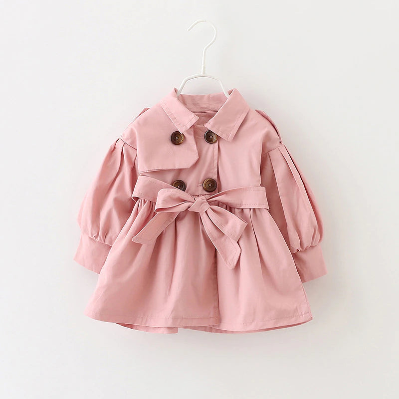 Ruffle Solid Color Coat