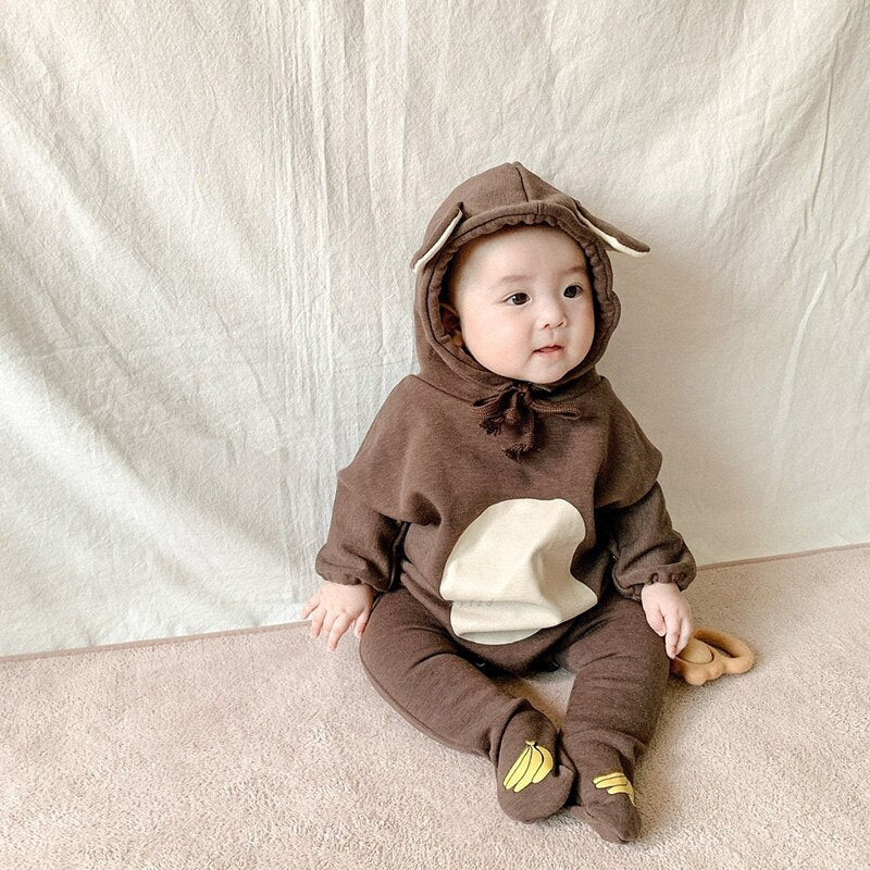 Cute Bear Bodysuit & Banana Leggings